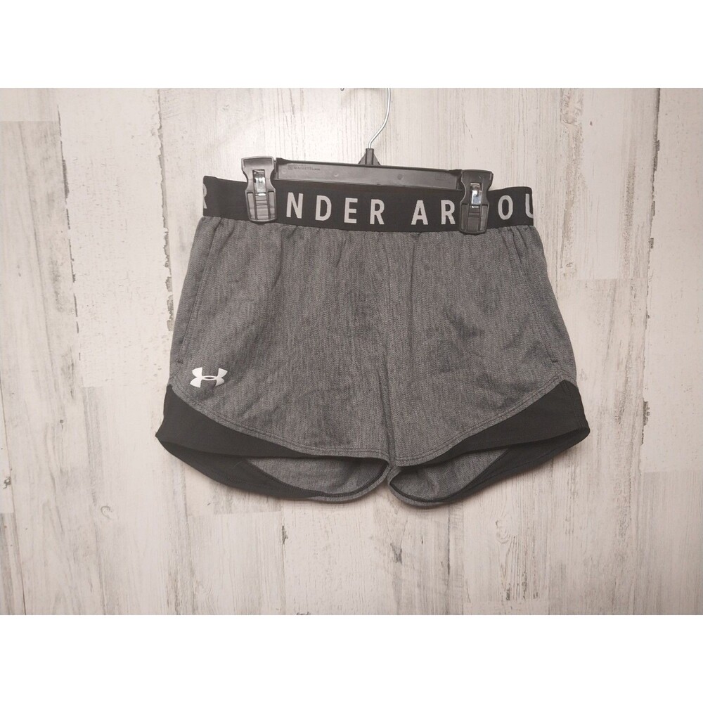 Under Armour Womens Play Up Twist 3.0 Gray Athletic Shorts Sz XS